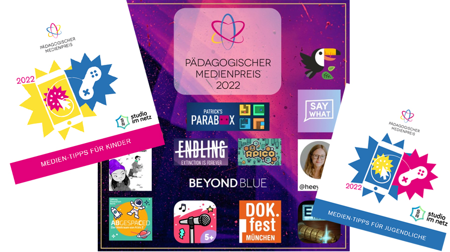 Pädagogischer Medienpreis: Flyer und Broschüre Logo
